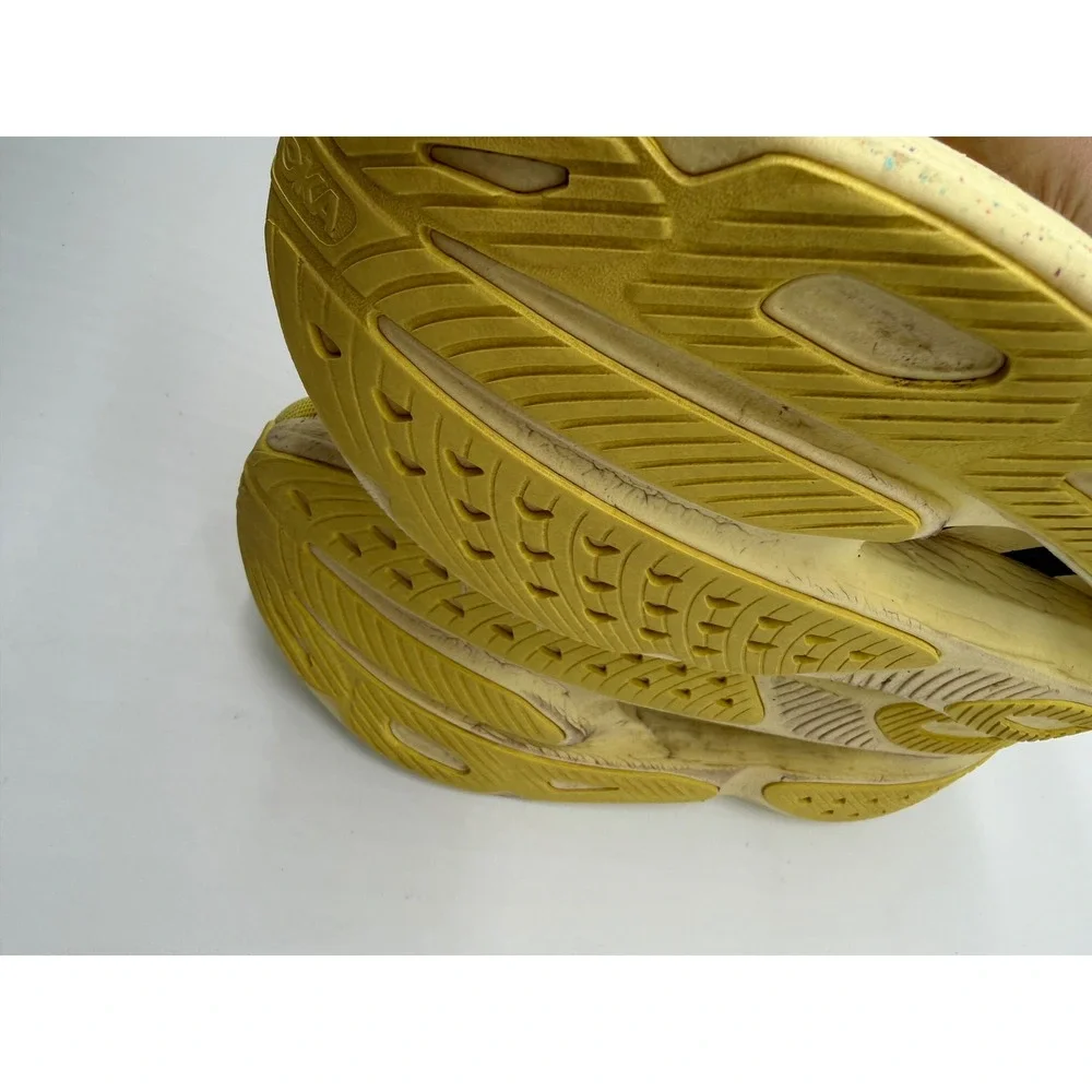 Hoka Skyward X Running Shoes Mens 11.5 Yellow Speckled Carbon Plate Sneaker